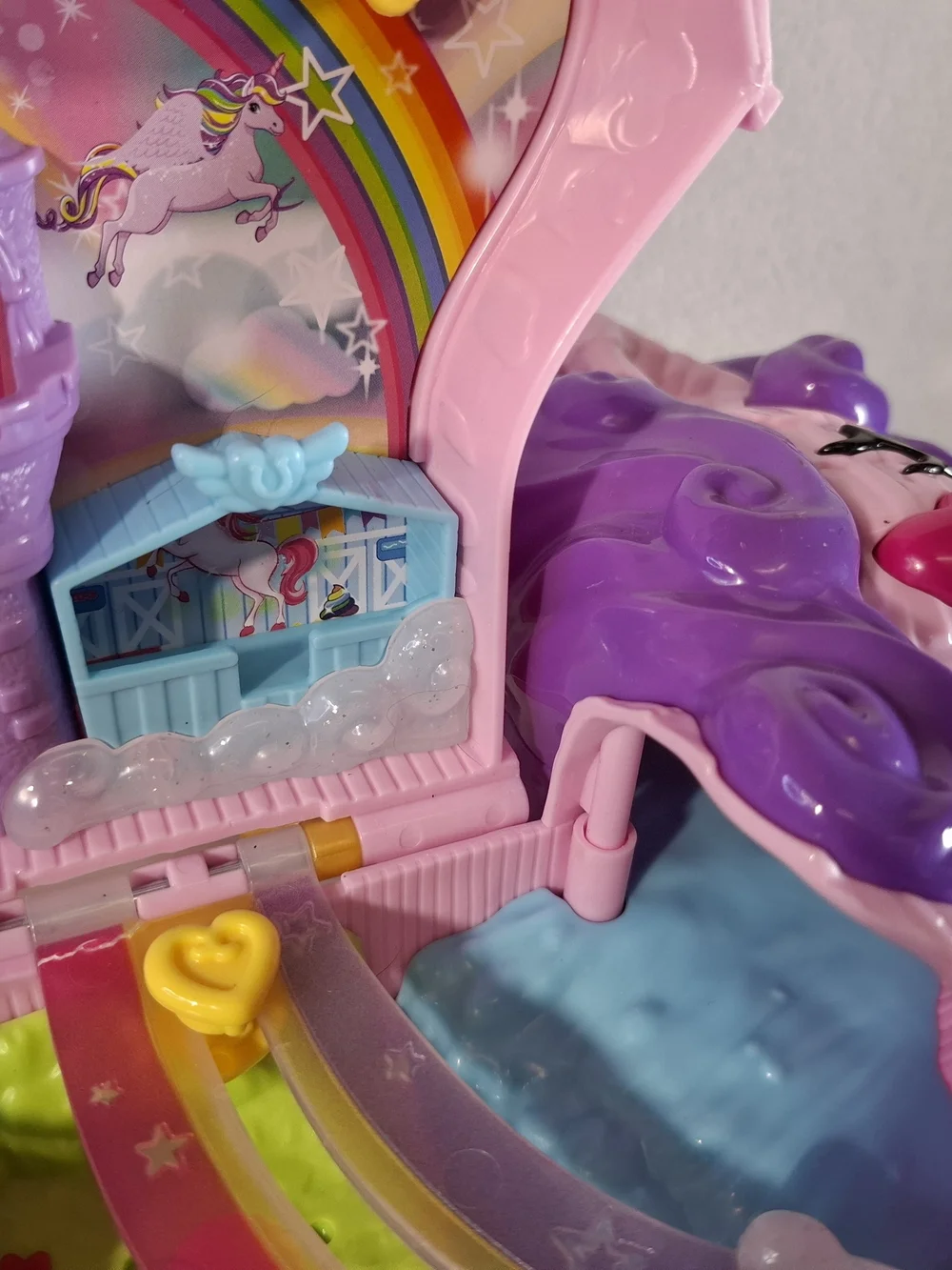 Polly Pocket  Pink & Purple Unicorn Playset Carry Case - Toy Brand